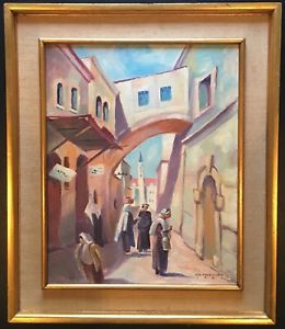 260x300 Via Dolorosa Christ's Way Suffering Orig Oil By Listed Artist Sig - Via Dolorosa Painting