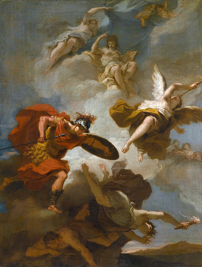 684x900 Allegory Of Virtue Triumphing Over Vice Painting By Filippo Pedrini - Vice Painting