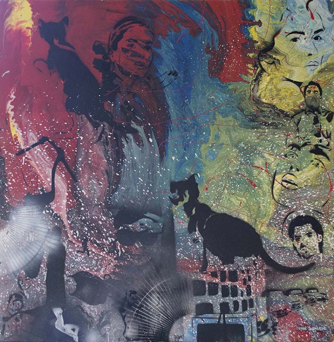 682x700 Vicious Circle, Mixed Media On Hardboard, Ivan Art For Sale - Vicious Circle Painting