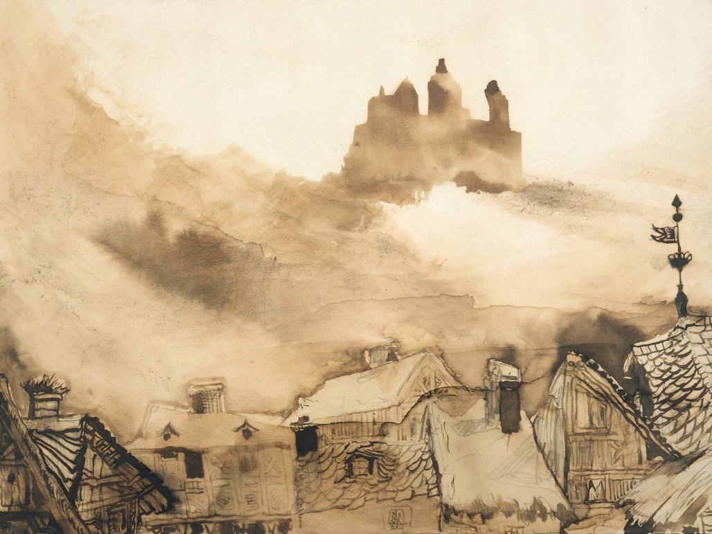 1028x771 Victor Hugo's Surreal, Forgotten Art 1843 - Victor Hugo Painting