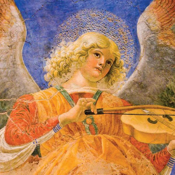 600x600 Victorianbabygifts Golden Haired Cherub Wood Wall Art - Victorian Angel Painting