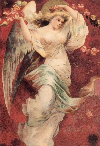 348x504 Vintage Angel Christian Angels Angel, Ascended - Victorian Angel Painting