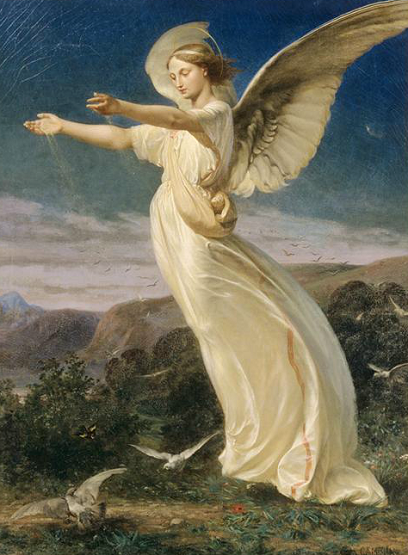 408x555 Armand Cambon Sembrador, 1860. (Anjo Semeador) St Joan - Victorian Angel Painting