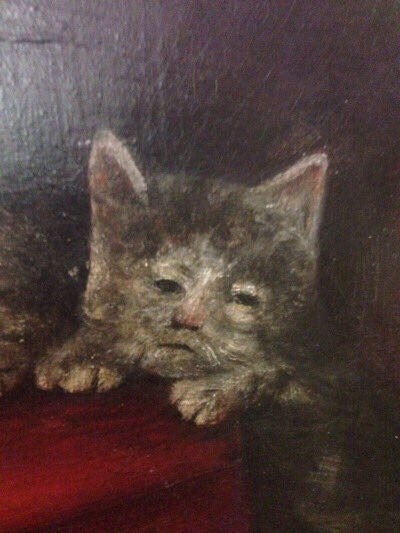 400x533 23 Ugly Medieval Cat Paintings That Will Speak To Your Soul - Victorian Cat Painting