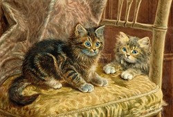 250x169 Victorian Cat Paintings - Victorian Cat Painting