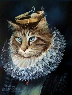 236x311 Vintage Cat, Cat Prints And Cats - Victorian Cat Painting