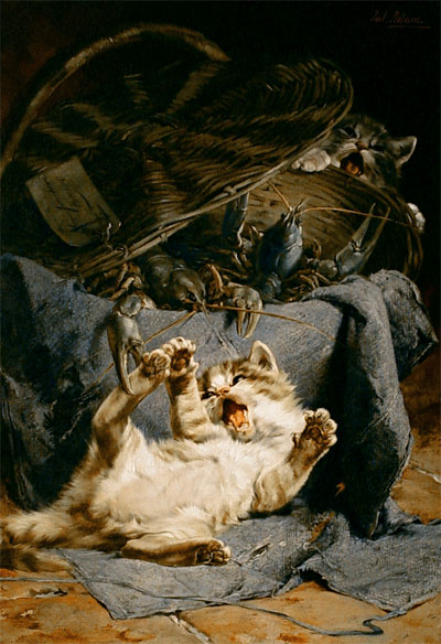 400x584 Cats In Art - Victorian Cat Painting