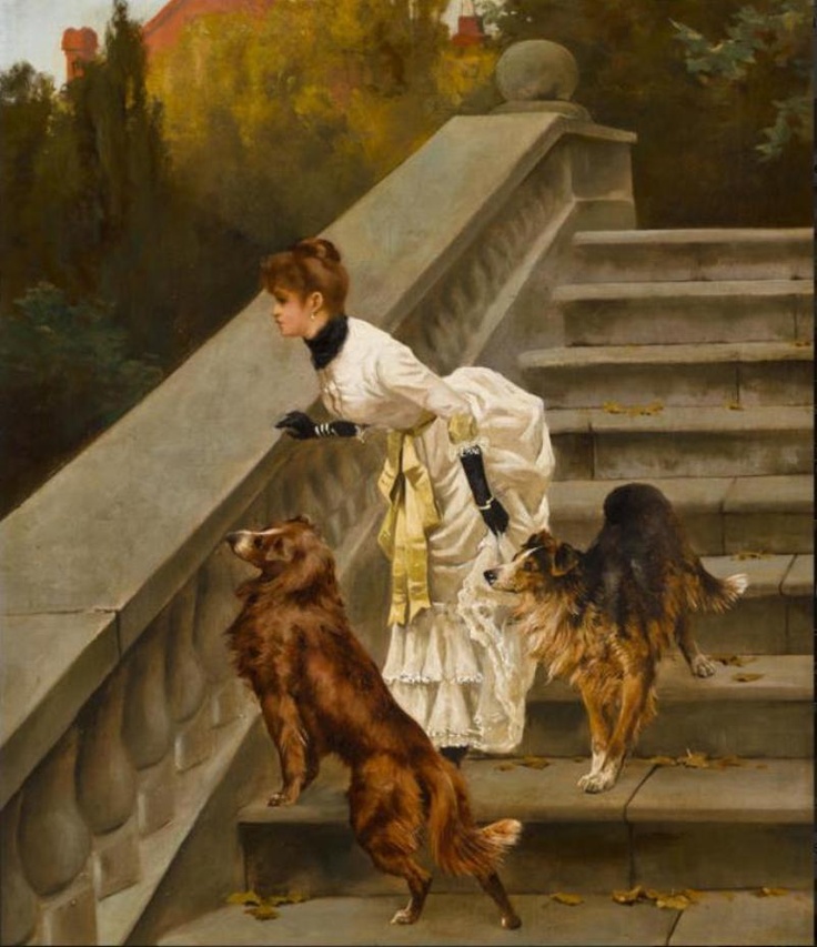 736x853 Victorian Dog Paintings 283 Best Animal Paintings Images - Victorian Dog Painting