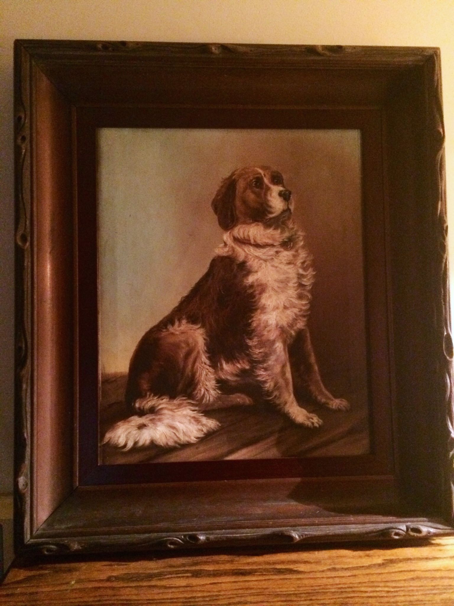 1536x2048 Victorian Dog Painting In An Amazing Frame I Bought On Ebay My - Victorian Dog Painting