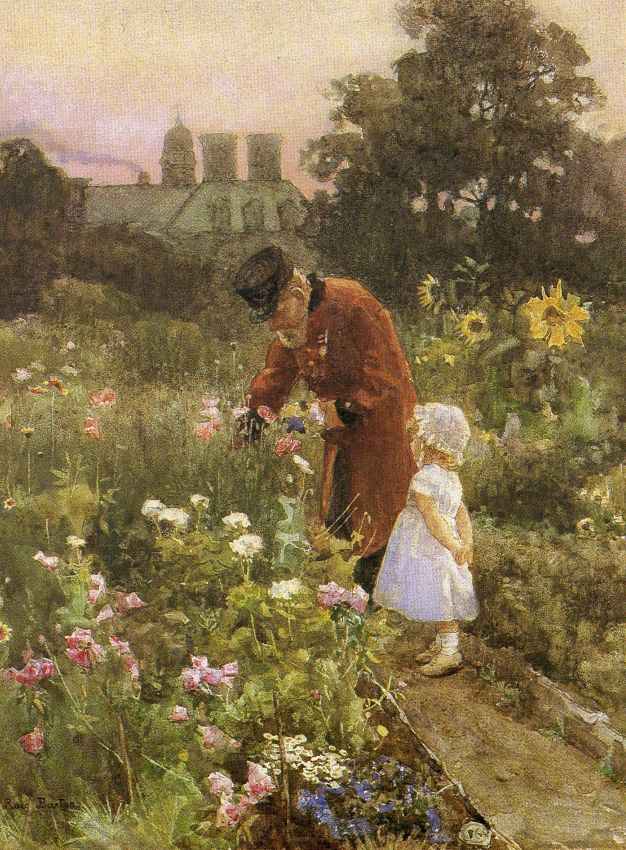 626x850 The Victorian Times Art Amp The Victorian Cottage Garden - Victorian Garden Painting