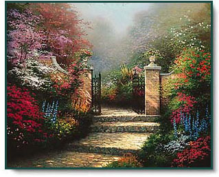 319x257 Thomas Kinkade - Victorian Garden Painting