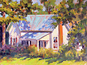 300x225 Victorian Garden Paintings - Victorian Garden Painting