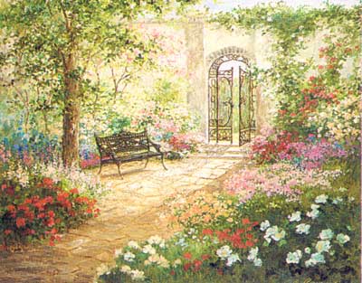 400x313 Famous Victorian Era Gardens - Victorian Garden Painting