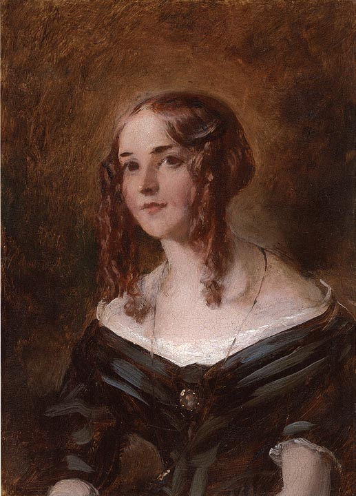 517x720 Girl In A Green Dress By William Etty - Victorian Girl Painting