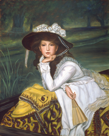 360x450 Photo Album - Victorian Girl Painting