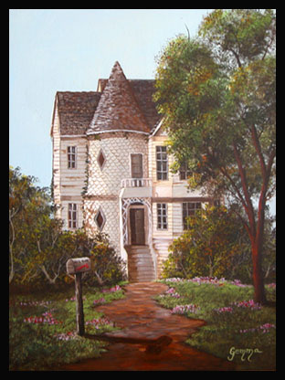 312x416 Oil Painting - Victorian House Painting
