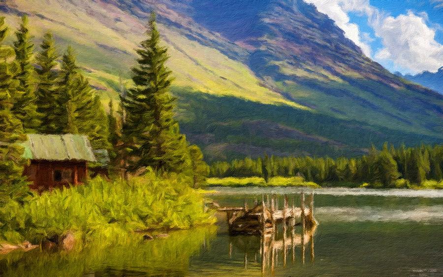 900x562 Landscape Painting Acrylic Digital Art By Usa Map - Victorian Landscape Painting