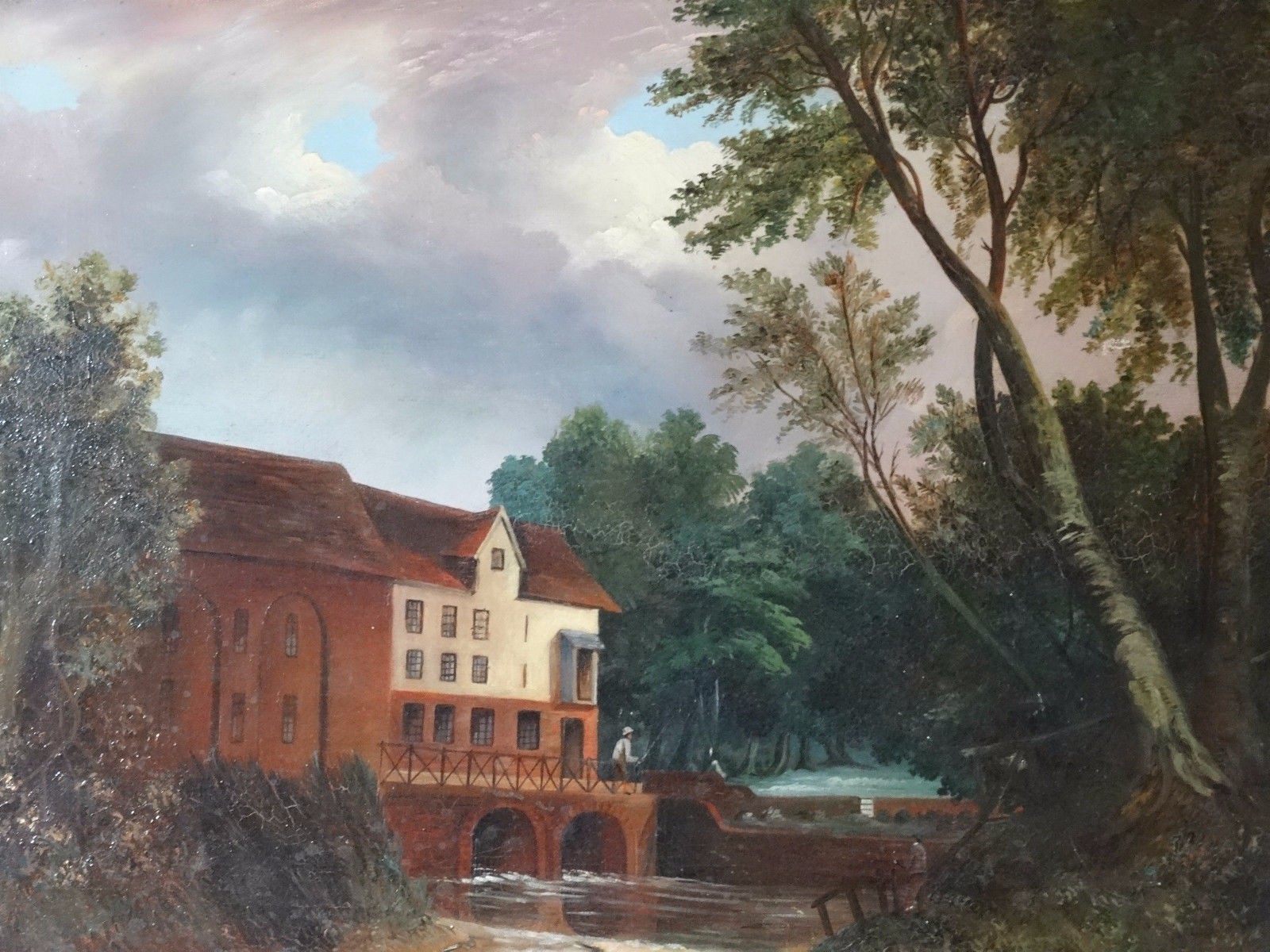 1600x1200 Antique 19th Century Victorian Oil On Canvas Landscape Painting - Victorian Landscape Painting