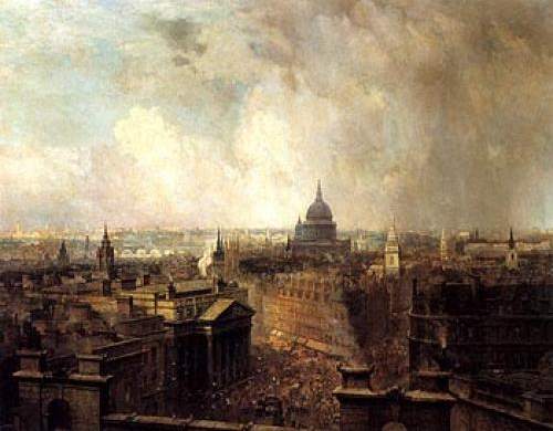 500x390 London Landmarks - Victorian London Painting