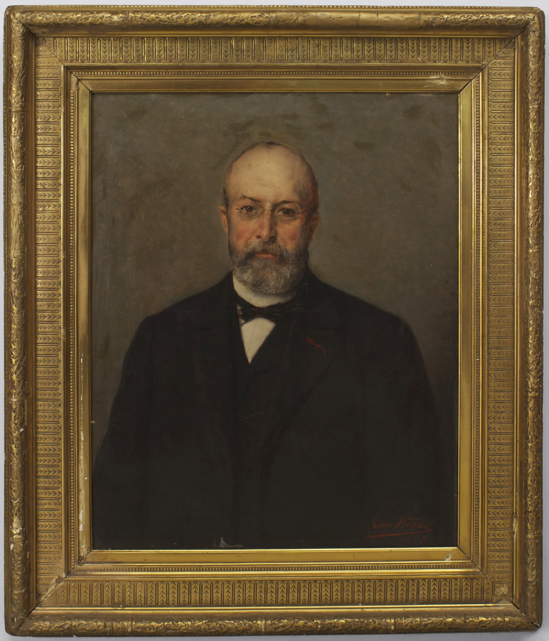 1920x2241 American Victorian Gilt Framed Oil Painting Portrait Of Bearded - Victorian Man Painting