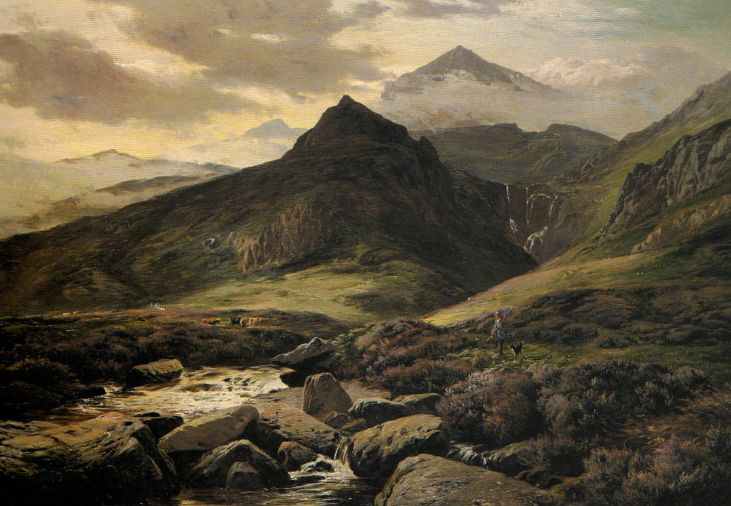 731x506 Landscape Paintings Of Snowdonia A Natural History Of Britain - Victorian Painting Landscape