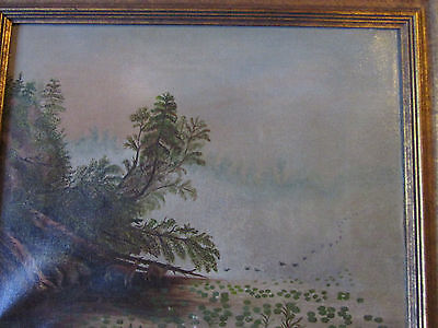 400x300 Vintage Antique Landscape Original Oil Painting Hand Painted - Victorian Painting Landscape