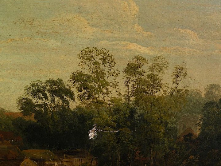 720x540 English 19th Century Victorian Painting Of A Riverside Signed - Victorian Painting Landscape