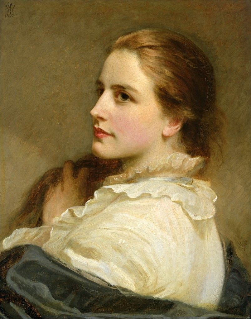 805x1024 Portrait Of A Lady', By Albert Henry Collings (British, - Victorian Portrait Painting