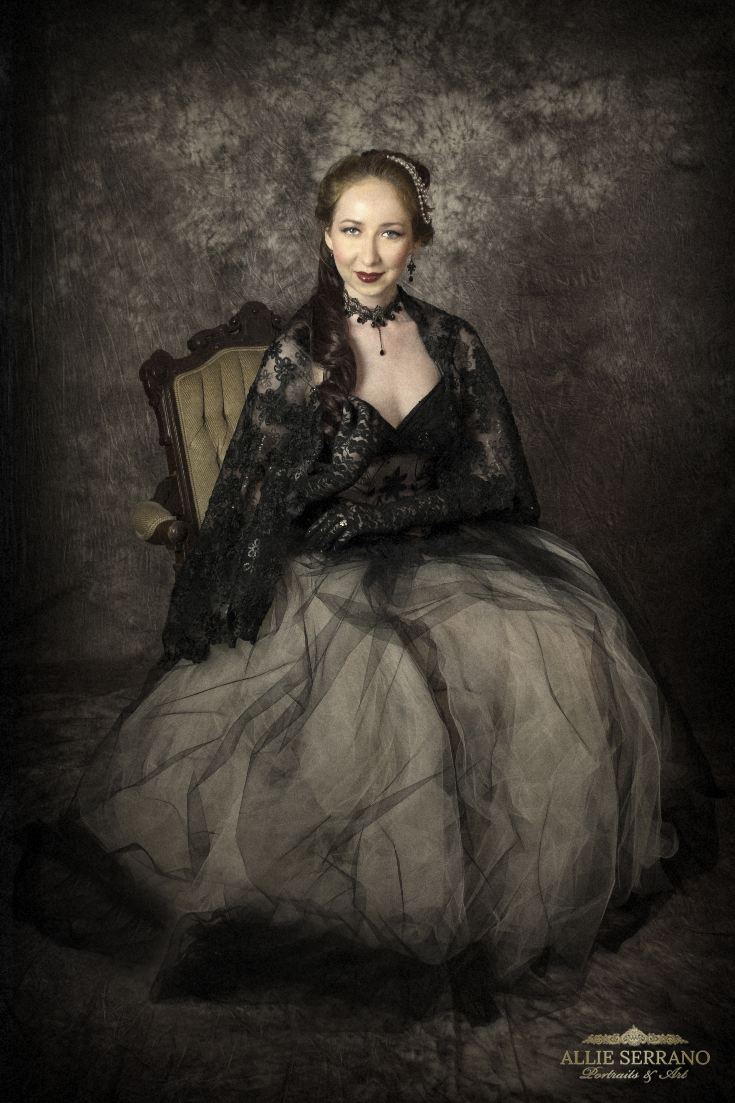 2349x3524 Victorian Portrait Dark 8 Allie Serrano Portraits - Victorian Portrait Painting