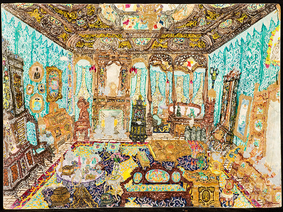 900x676 Late Victorian Style Interior Painting By Peter Chrisler - Victorian Style Painting