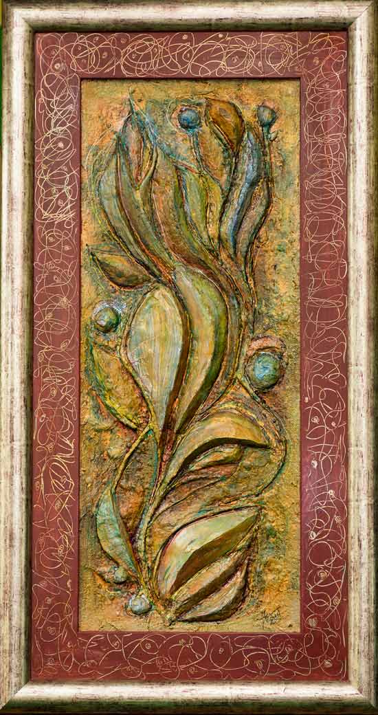 550x1040 Paradise Flower Ileana Fedo, Victorian Style Painting - Victorian Style Painting