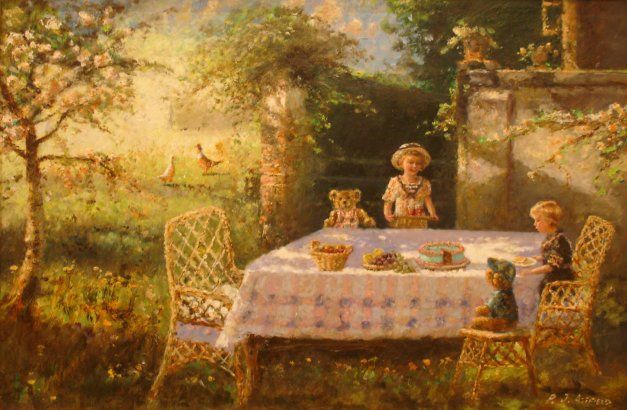 627x410 Gallery For Gt Victorian Tea Party Painting Garden Pictures - Victorian Tea Party Painting