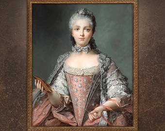 340x270 Victorian Painting Etsy - Victorian Woman Painting