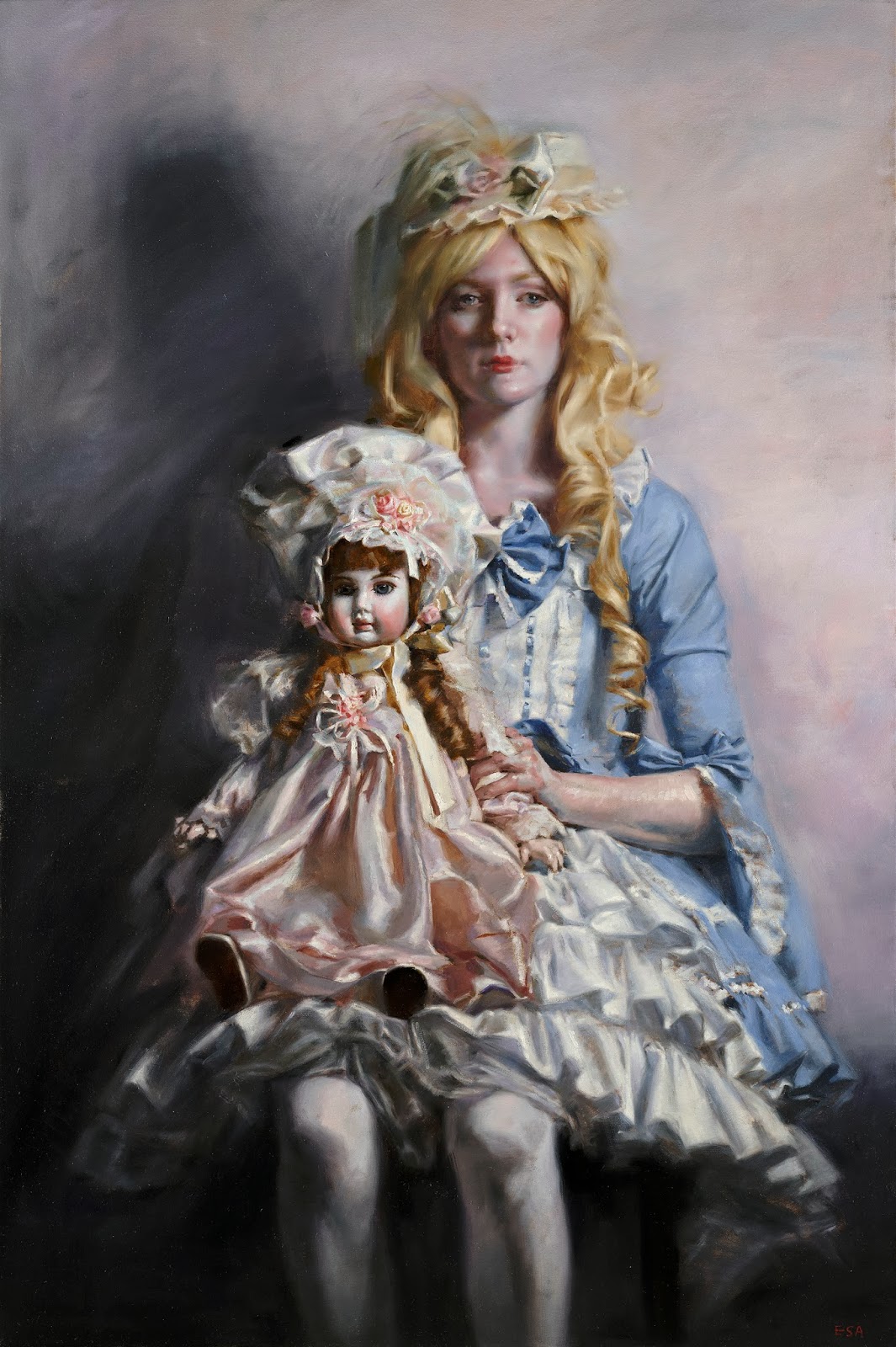 1065x1600 Woman With Doll Drawing Amp Painting Journal - Victorian Woman Painting