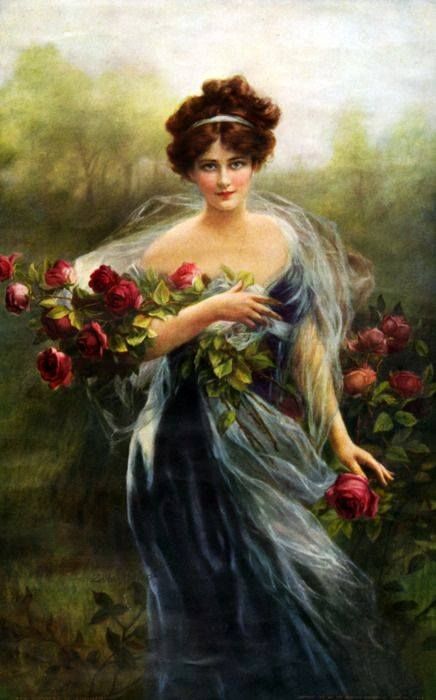 436x700 Pin By Maria On Garden Girls - Victorian Women Painting