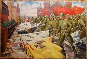 300x204 Russian Ukrainian Soviet Oil Painting Victory Parade Kremlin Army - Victory Painting