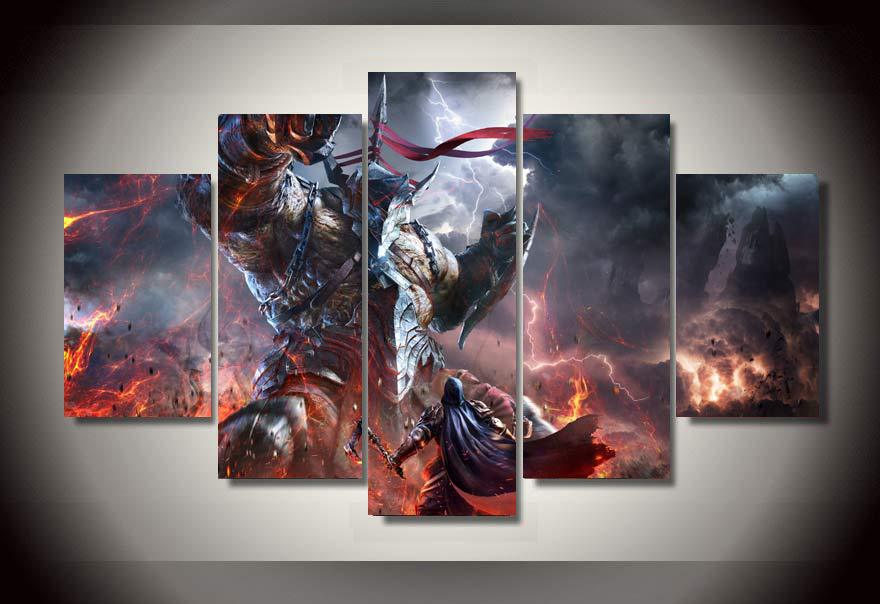 880x604 Video Game Posters Framed Font B Framed B Font Printed The Fallen - Video Game Painting
