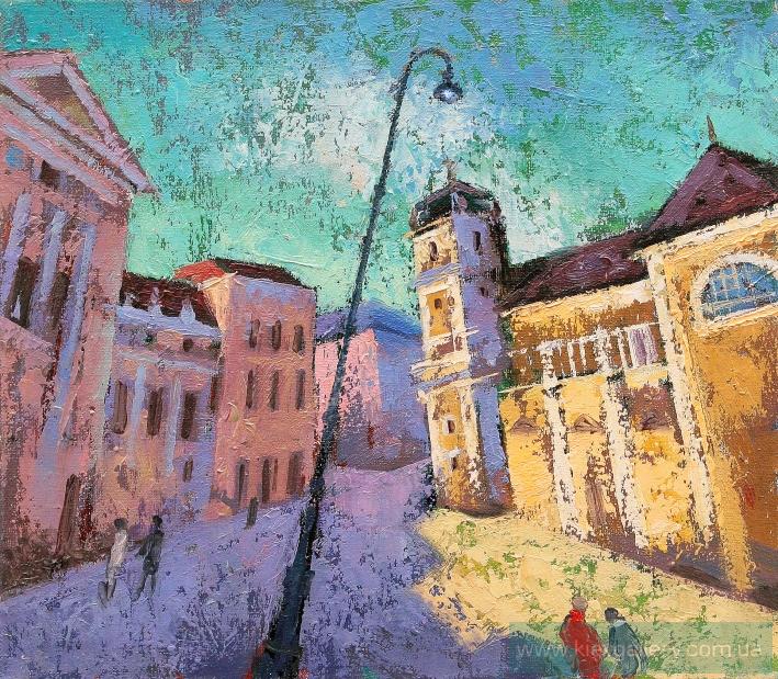 709x619 Sunny Day In Vienna, Painting Of Modern Artist Sachenko Elena - Vienna Painting