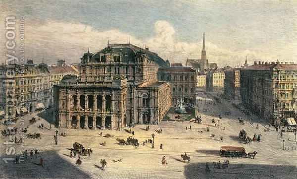 600x361 Vienna State Opera House Rudolph Von Alt Reproduction 1st Art - Vienna Painting