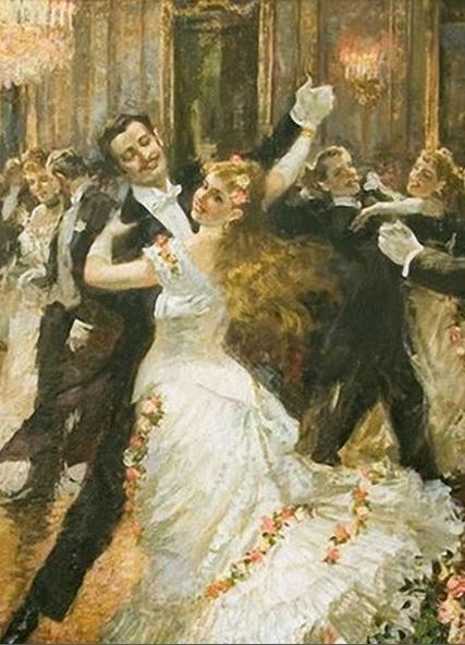 427x592 Viennese Waltz Romantika Dancing And Ballroom Dancing - Viennese Waltz Painting