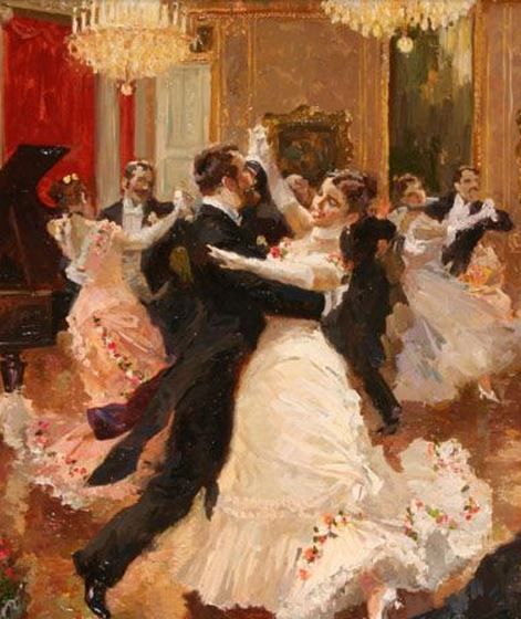 471x560 Viennese Waltz Vintage Dance Vintage Dance - Viennese Waltz Painting