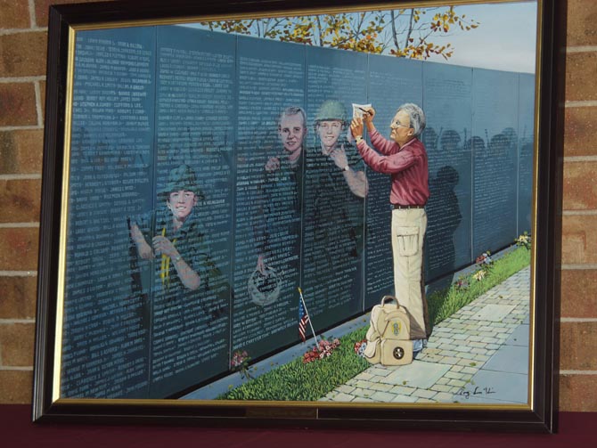 670x503 Reflections Vietnam Painting Vietnam War Memorial Painting Lee - Vietnam Memorial Painting