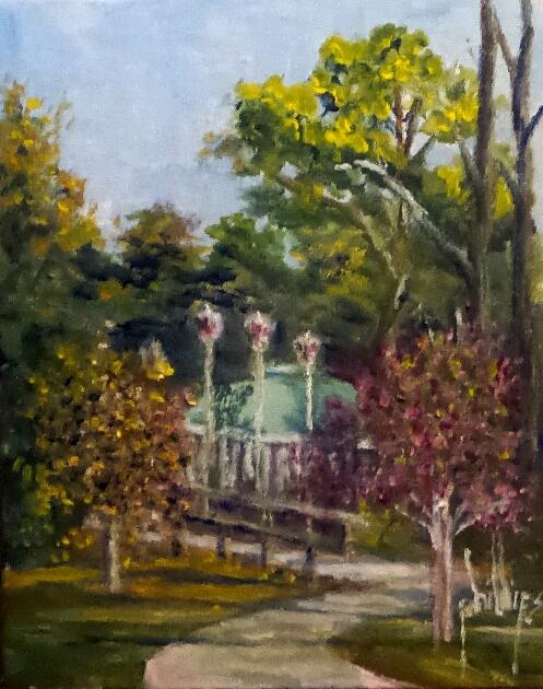 497x630 Looking Back At The Vietnam Memorial Painting By Jim Phillips - Vietnam Memorial Painting