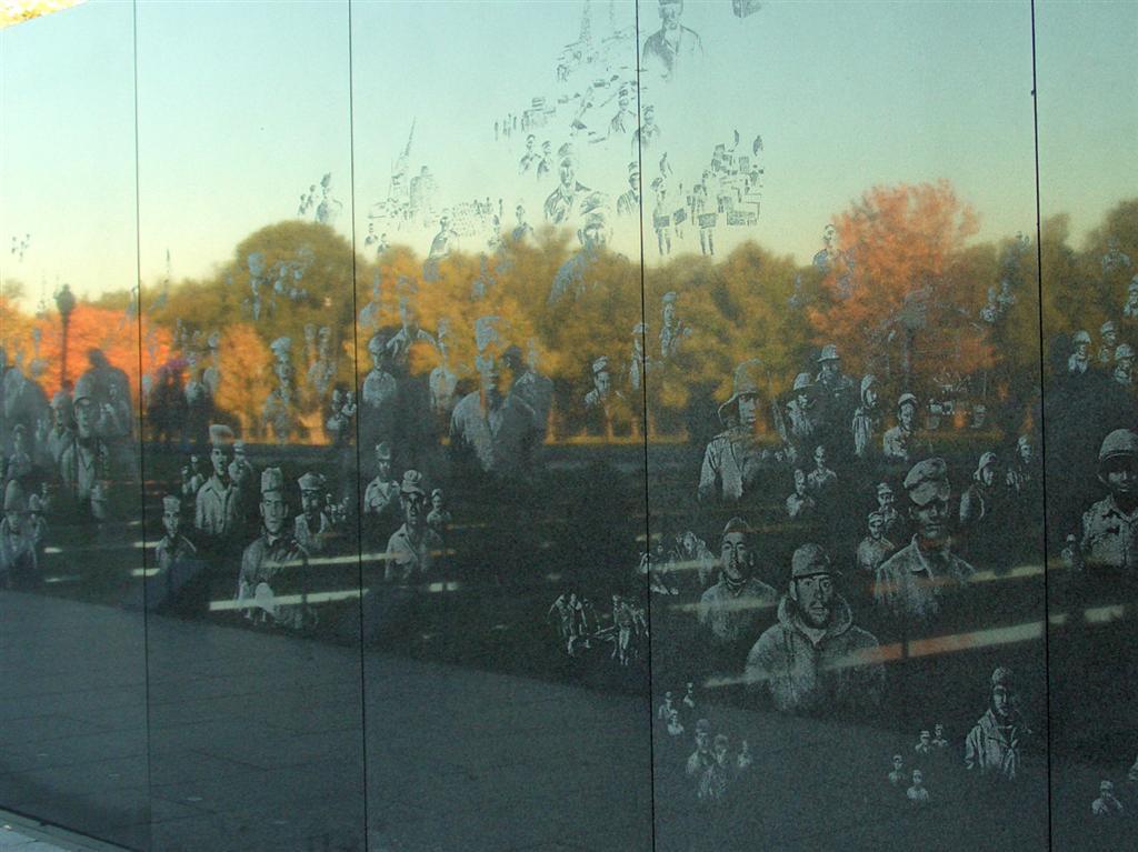 1024x767 Reflection The Vietnam Memorial Painting - Vietnam Memorial Wall Painting