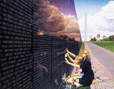 400x312 In Tribute Veterans - Vietnam Memorial Wall Painting
