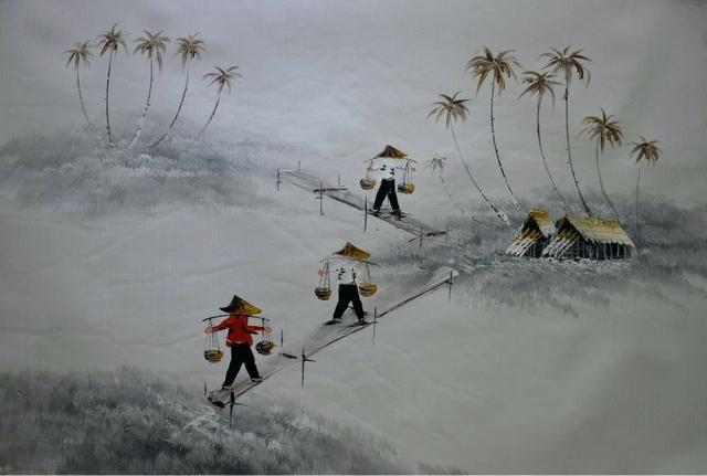 640x431 Vietnam Wall Painting Oil Painting Canvas Abstract Hand Painted - Vietnam Veterans Memorial Painting