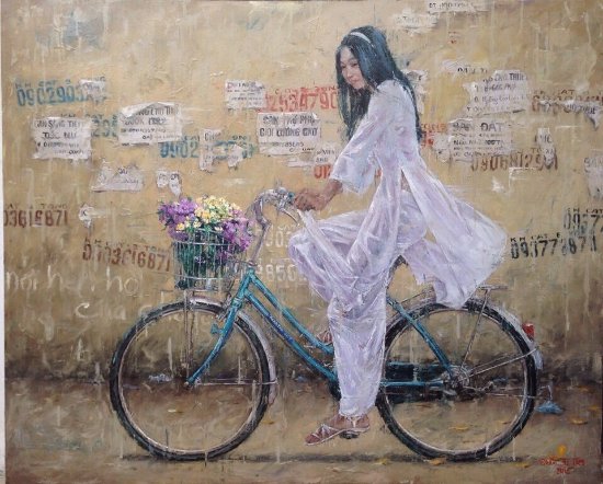 550x442 New Painting By Artist Bui Le Trang - Vietnam Wall Painting