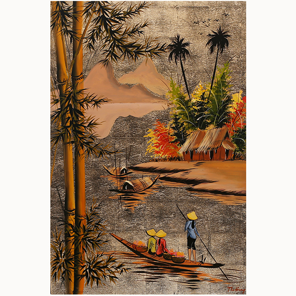 600x600 Southern Vietnam Village B - Vietnam Wall Painting