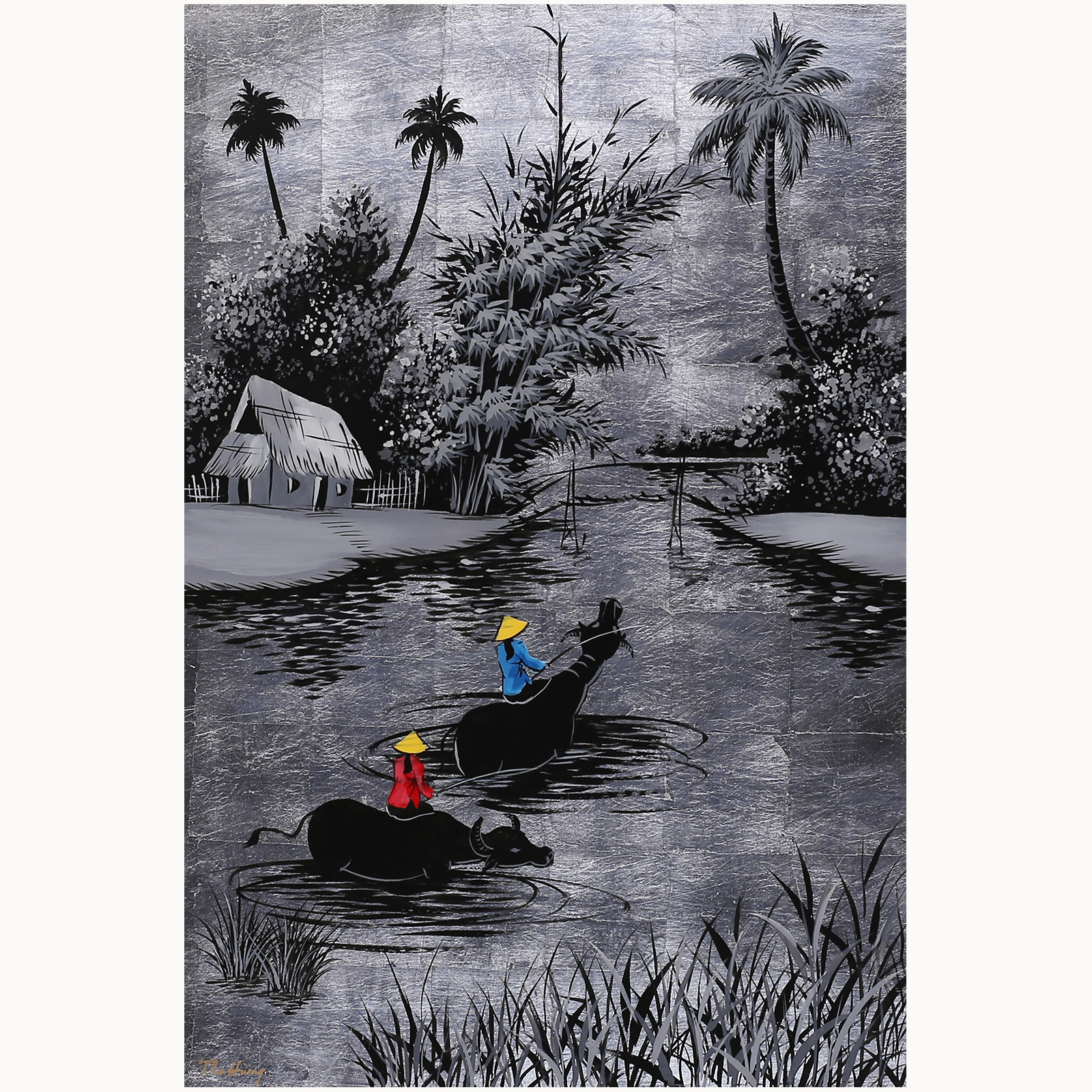 1600x1600 Southern Vietnam Village C - Vietnam Wall Painting