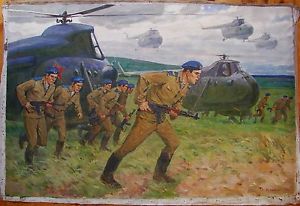 300x206 Russian Ukrainian Soviet Oil Painting Vietnam War Army Soldier - Vietnam War Painting